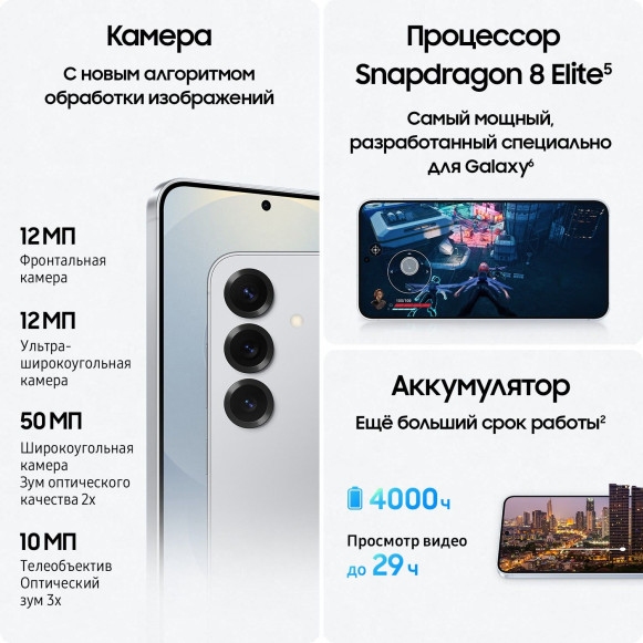 Смартфон Samsung Galaxy S25 12/128Gb Grey