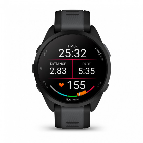 Умные часы Garmin Forerunner 165 Music черный с серым ремешком